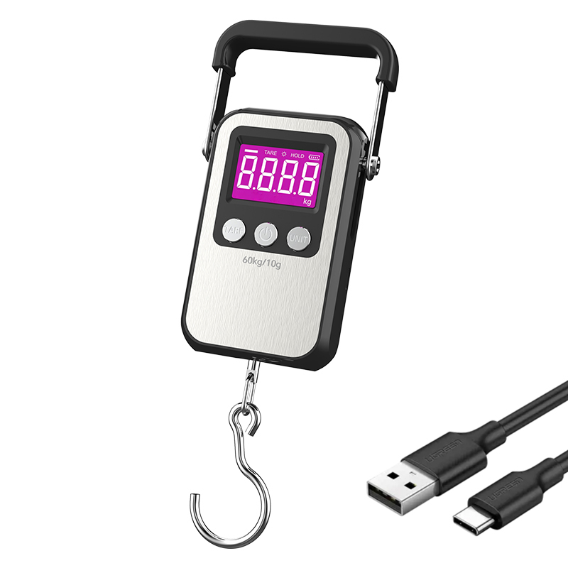 Riwonas 휴대용 디지털 손저울 여행 캐리어 낚시고리 가정용 무게 측정 손저울, 1세트, MC-35/화이트 충전 식 29,000원