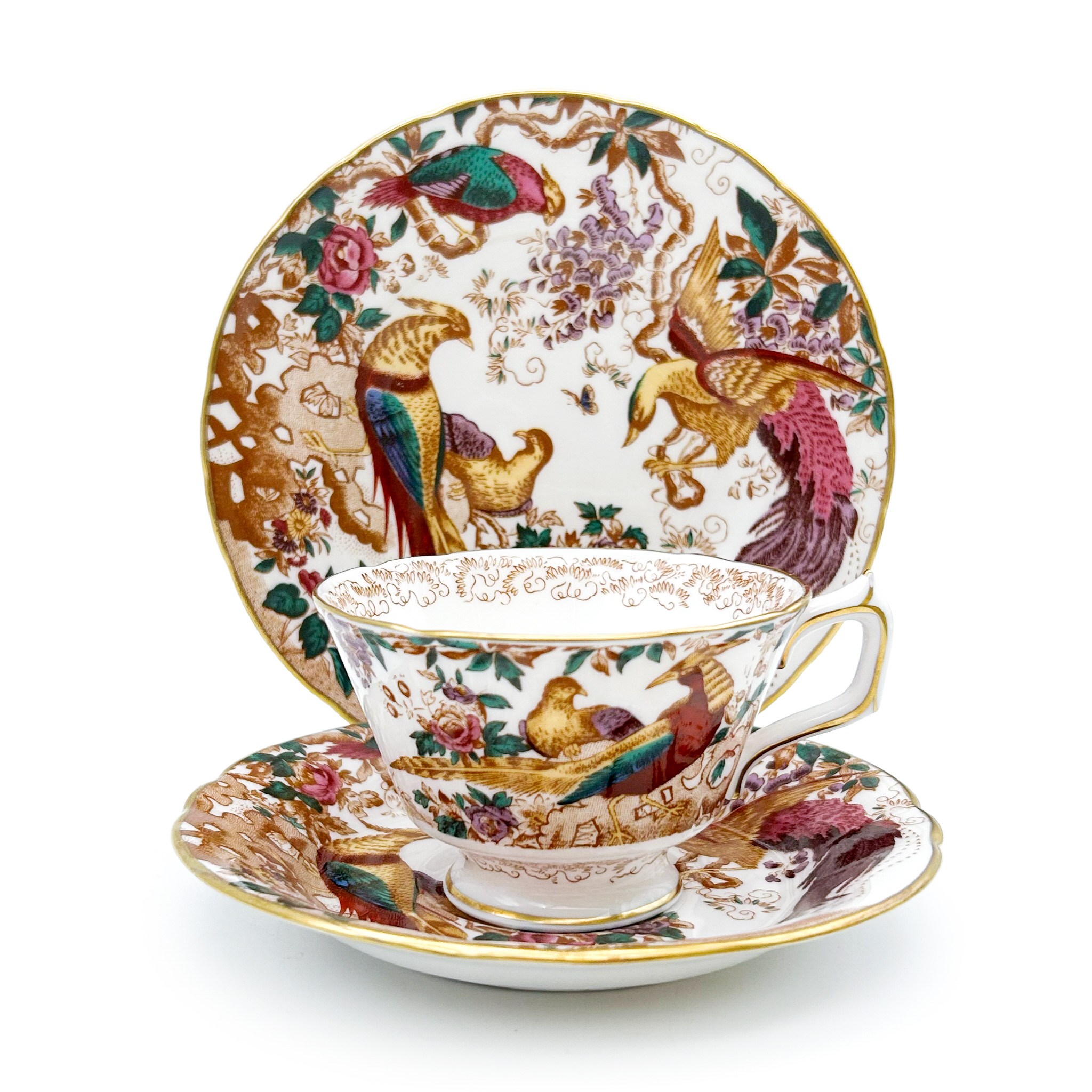 Antique 로얄크라운더비 올드 에이브즈버리 찻잔 트리오 영국 명품 앤틱 커피잔 접시 214,000원