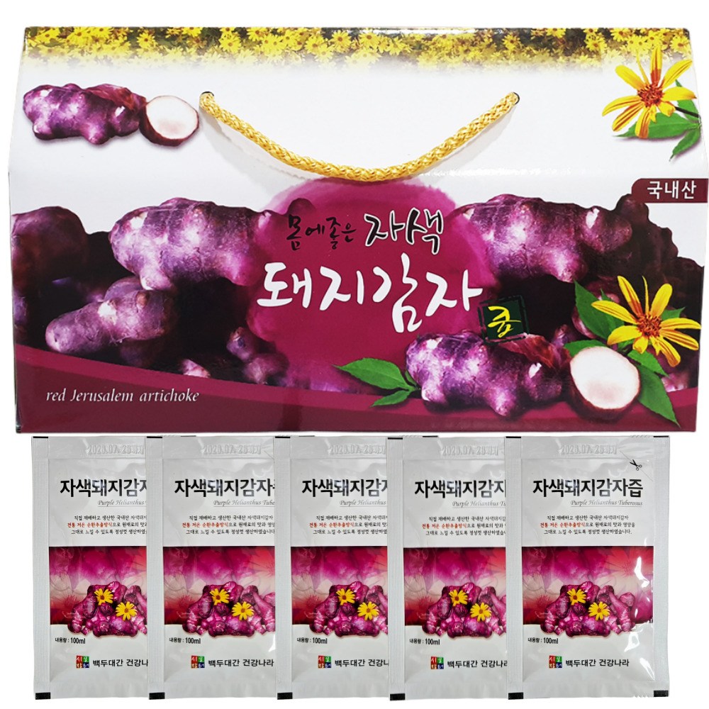 시골장터 자색 돼지감자즙 국내산 100ml 30포 건강즙, 30개, 100ml 19,800원