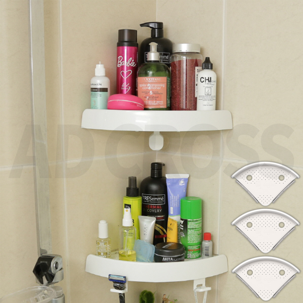 [인포벨]TV홈쇼핑정품 애드크로스 화장실 욕실 코너 미러 선반 다용도 공간활용 초강력 압착 삼각 선반 39,800원