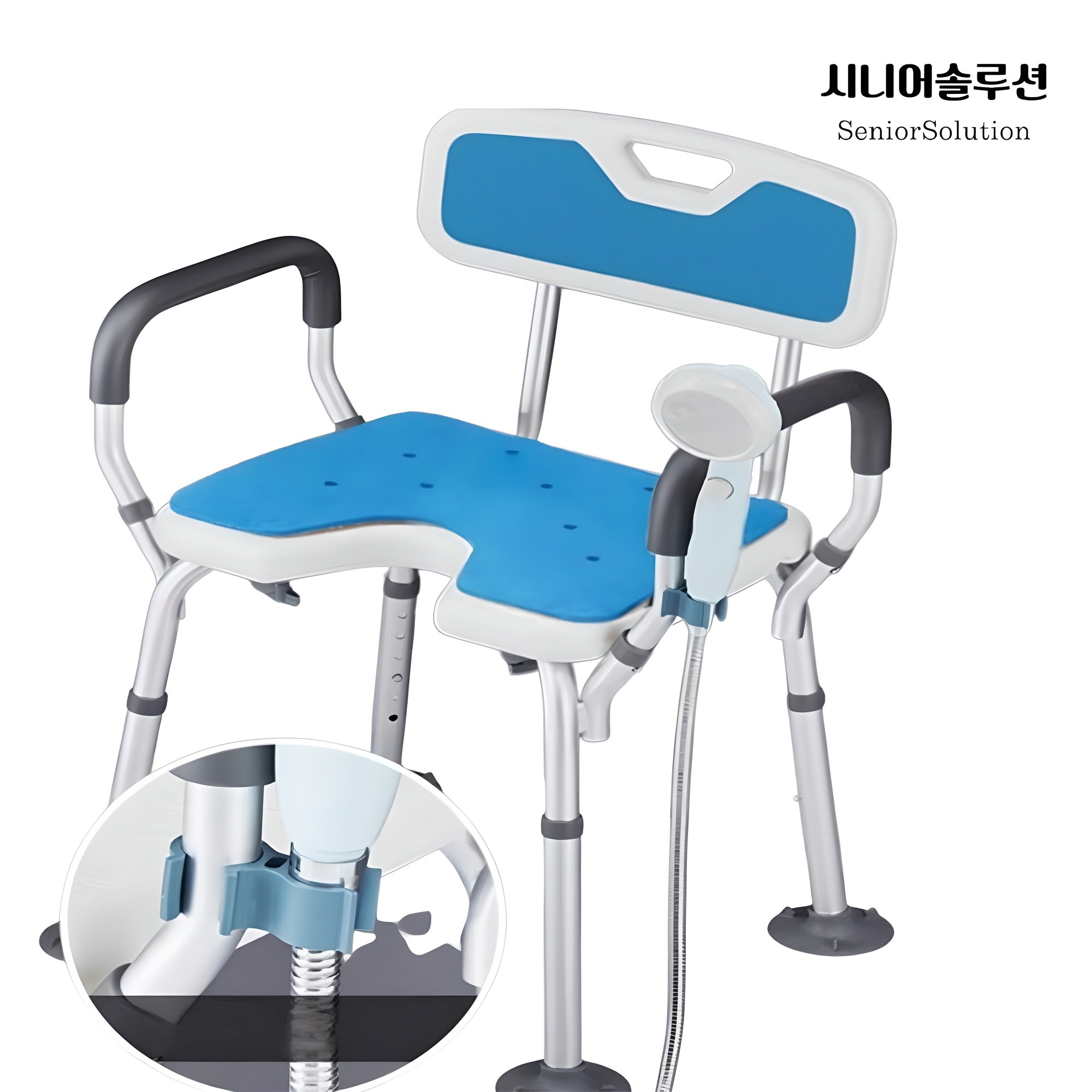 시니어솔루션 목욕의자 어르신 환자 튼튼한목욕의자, 1개, 블루 84,500원