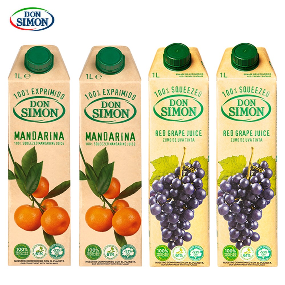 예이니식품 돈시몬 착즙주스 만다린 감귤1L 2개+적포도1L 2개 (총4개) 음료수생과일어린이 22,640원