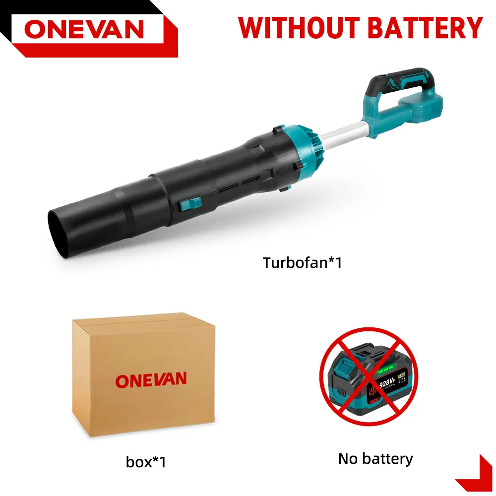 ONEVAN 8000W 브러시리스 전기 터보 블로워 제트 팬 400M/S 탈착식 강력 눈 먼지 차량 건조기 (마키타 18V 117,300원