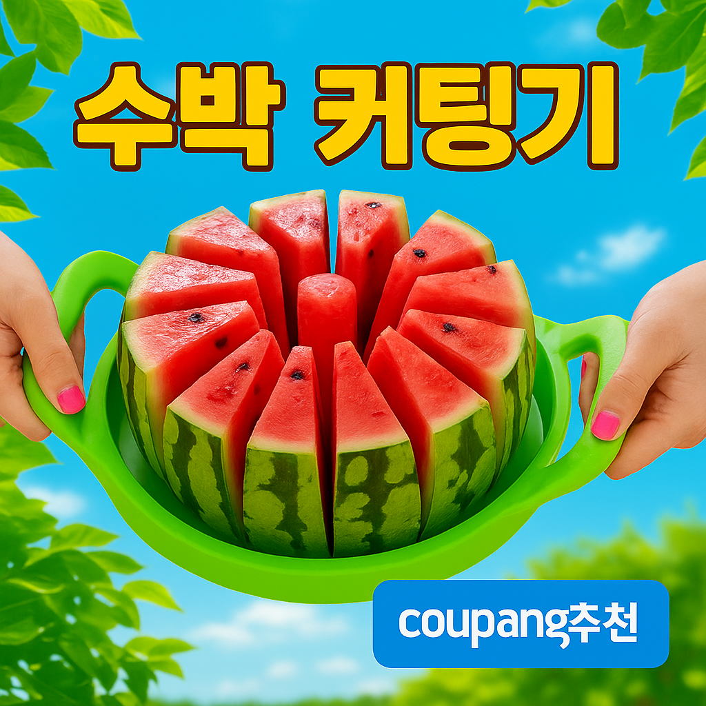 템꾸꾸 과일 12조각 수박칼 사과 메론 참외 커팅기 여름 캠핑 절단기 9,900원