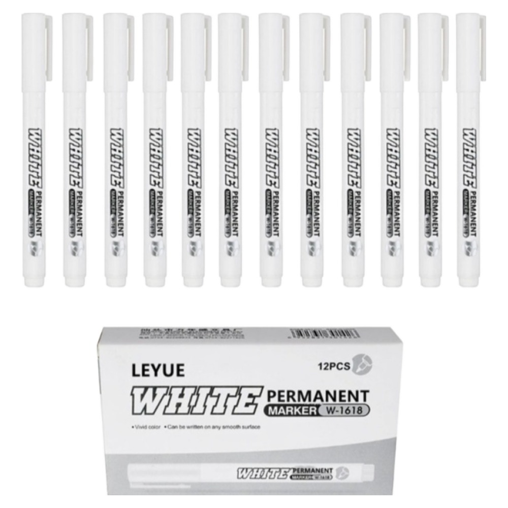 리브리카 지워지지 않는 방수 유성 마카펜 화이트, 12개, 1색 5,600원