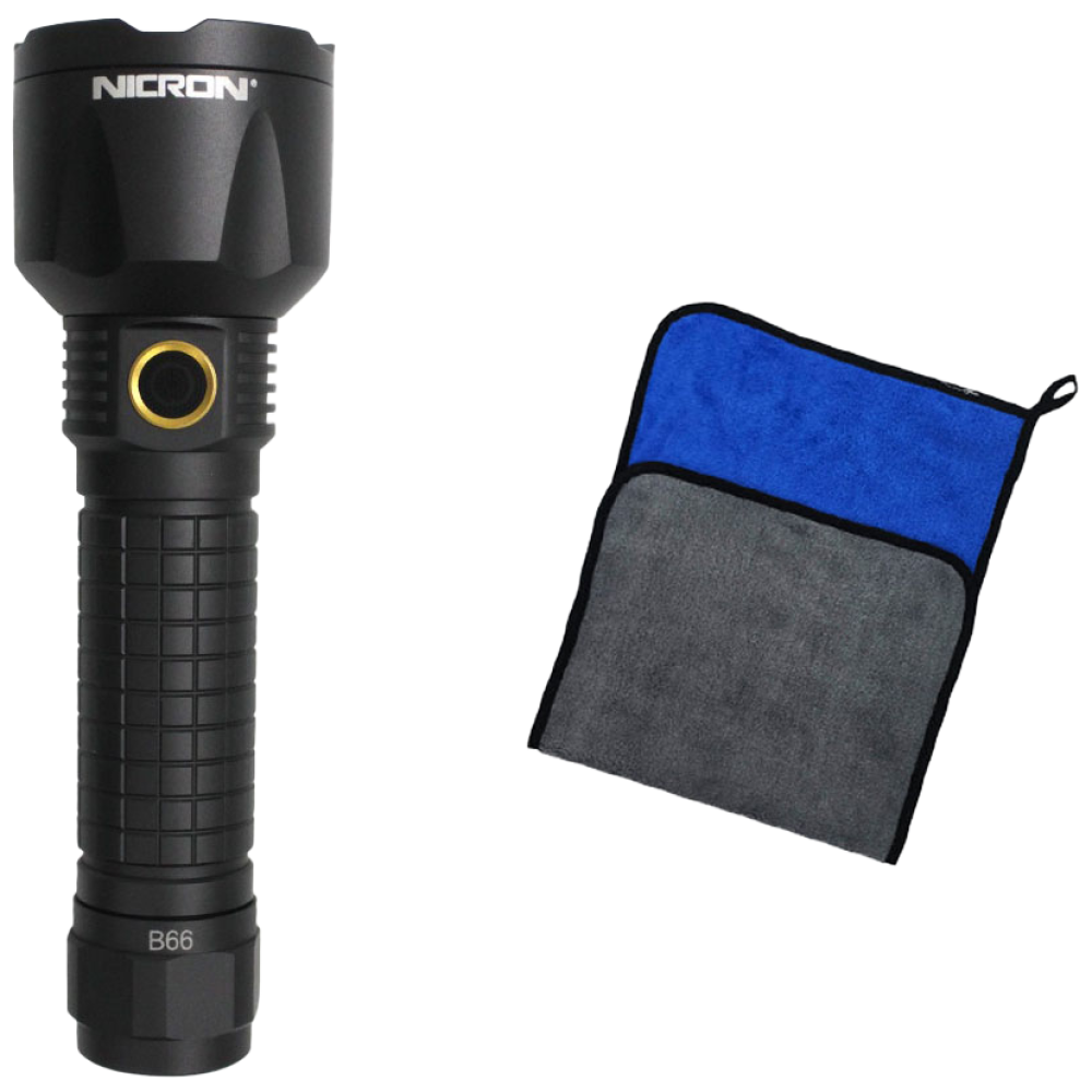 니크론 LED 충전 후레쉬 B66 4300루멘 고성능 충전식 손전등 랜턴 라이트, 1개 152,950원