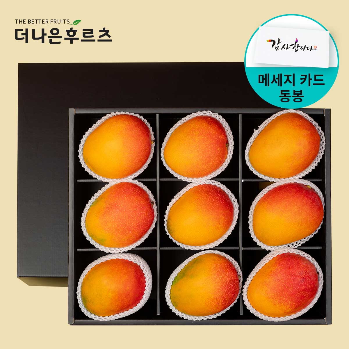 [메세지카드 동봉] 백화점 식품관 직수입 애플망고 9입 선물세트 3.8kg 내외, 1개 69,900원