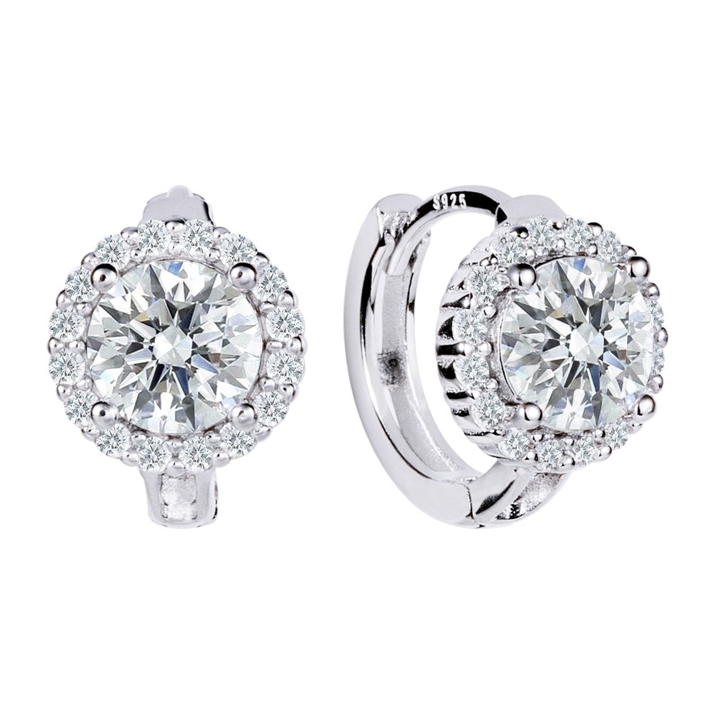 [ 남주 ] GRA보증서 엑설런트등급 당일발송 모이사나이트 1캐럿 925실버 솔리테어 다이아 귀걸이 169,000원