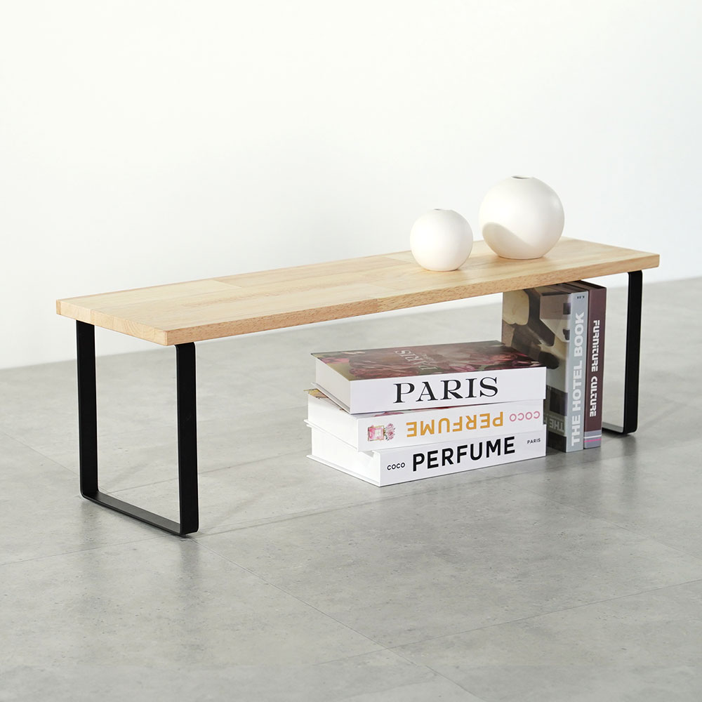 고무나무 원목 나무 받침대, 1단, 블랙 44,000원