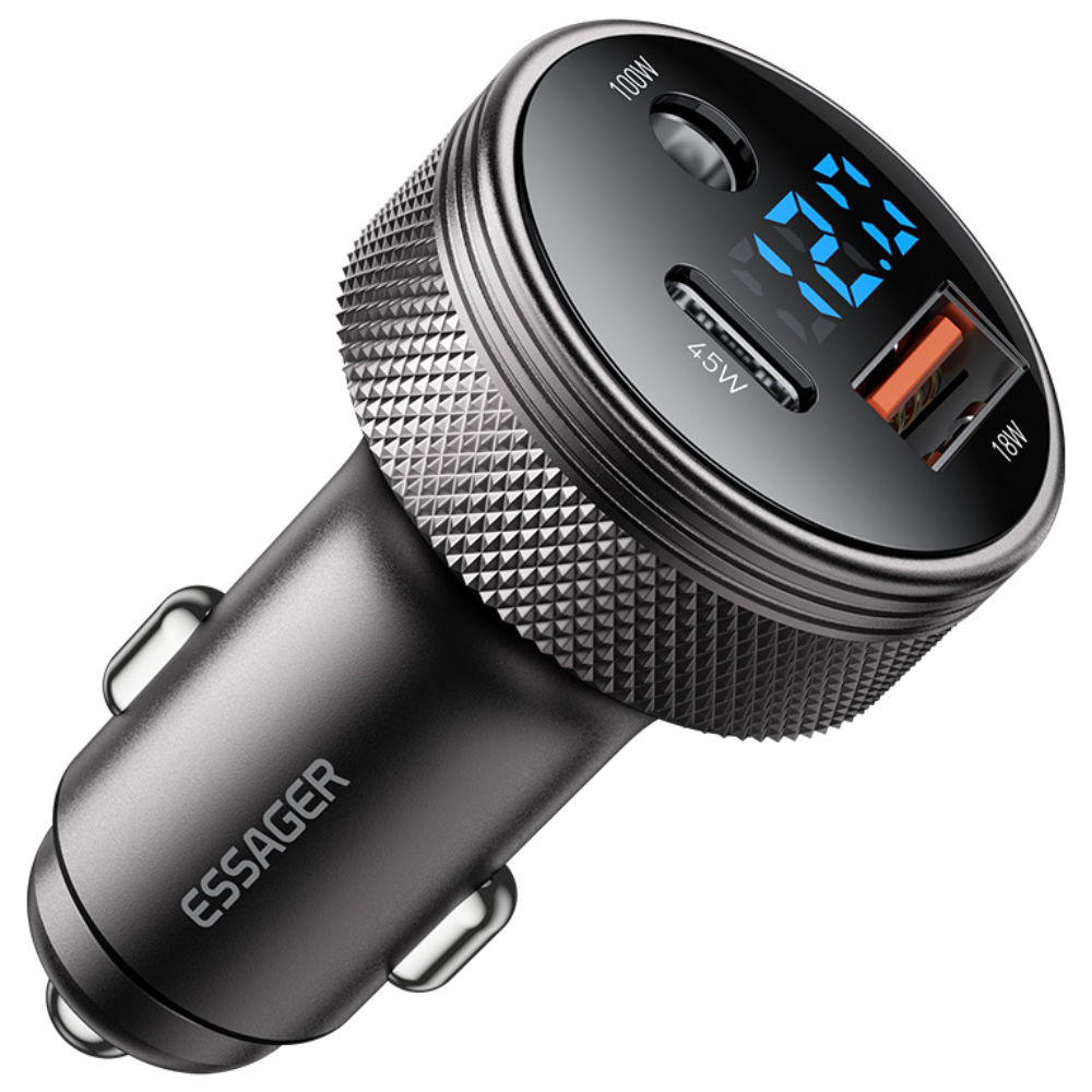 Essager DC 12V 100W USB A+C포트 3포트 차량용 시거잭 자동차 초고속 충전기 14,770원