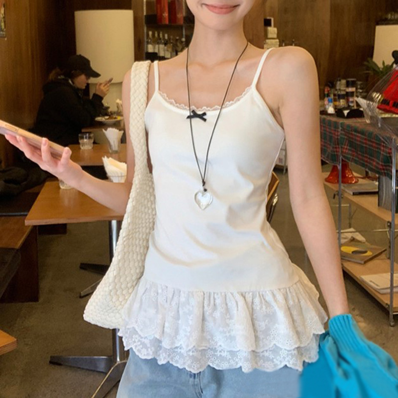 여성 사계절 레이스 롱 나시 레이어드 민소매 이너 1+1 39,800원