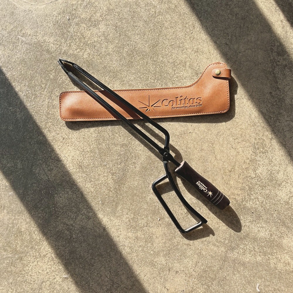 콜리타스 캠핑 숯 장작 집게 캠핑용 바베큐 화로 집게 가죽커버 포함, 1개, 단일색상 23,000원