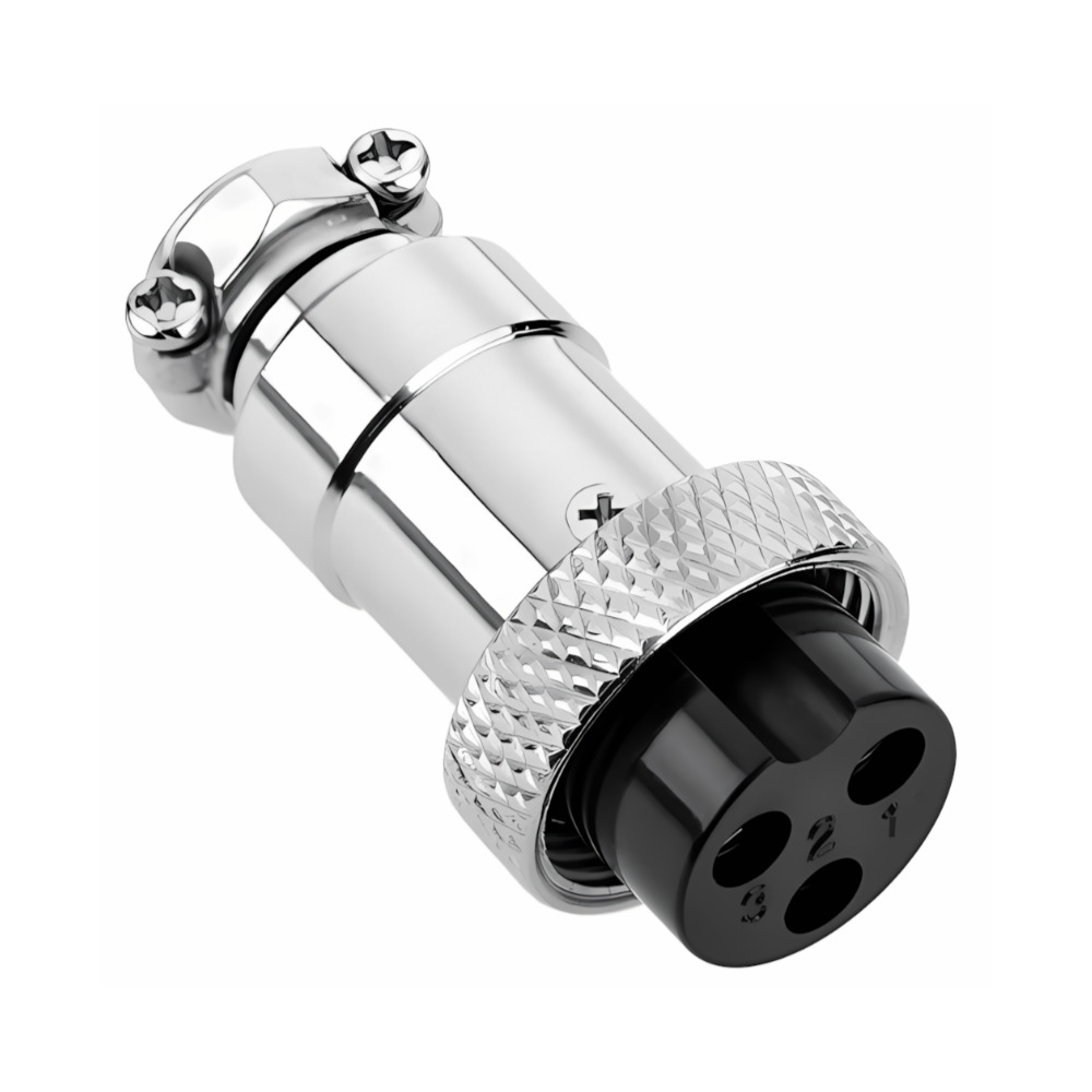 항공단자 전선 연결 써큘러 커넥터 16mm GX16 3핀 암, 1개 440원