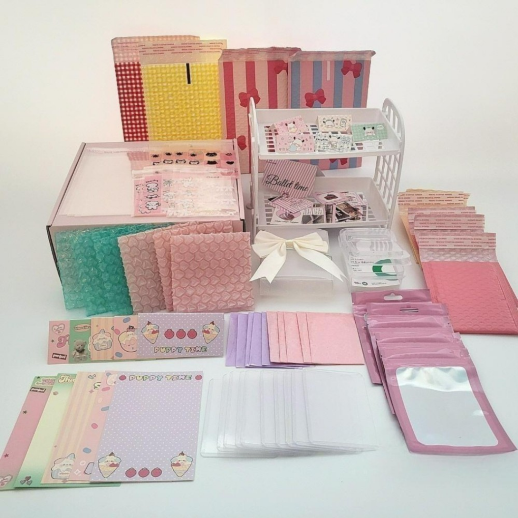 365Lifestyle 포카 꾸미기 포장 세트 포장용품 수납 패키지 6공 바인더 속지 탑로더 포카 통 케이스 헤더택 대지 모음, (옵션1)포장수납세트, 1세트 27,000원