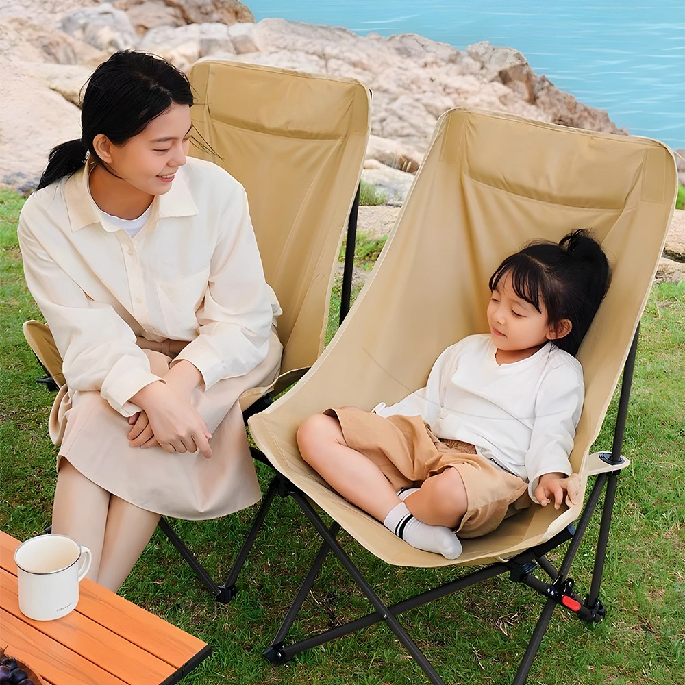 캠프텐버 3단 접이식 각도조절 캠핑의자, 카키, 2개 24,750원