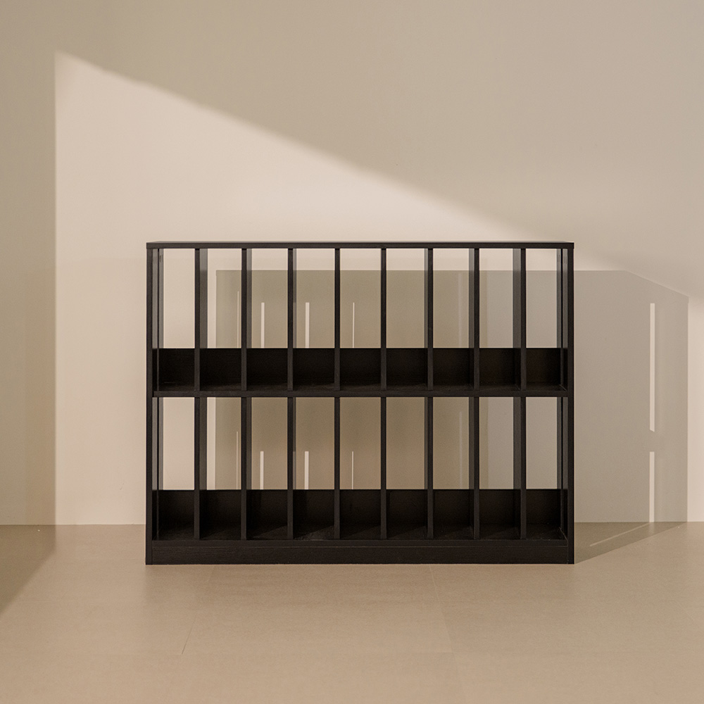 파레드 블랙 2단 거실 낮은 책장 1200 (일반형) 121,000원