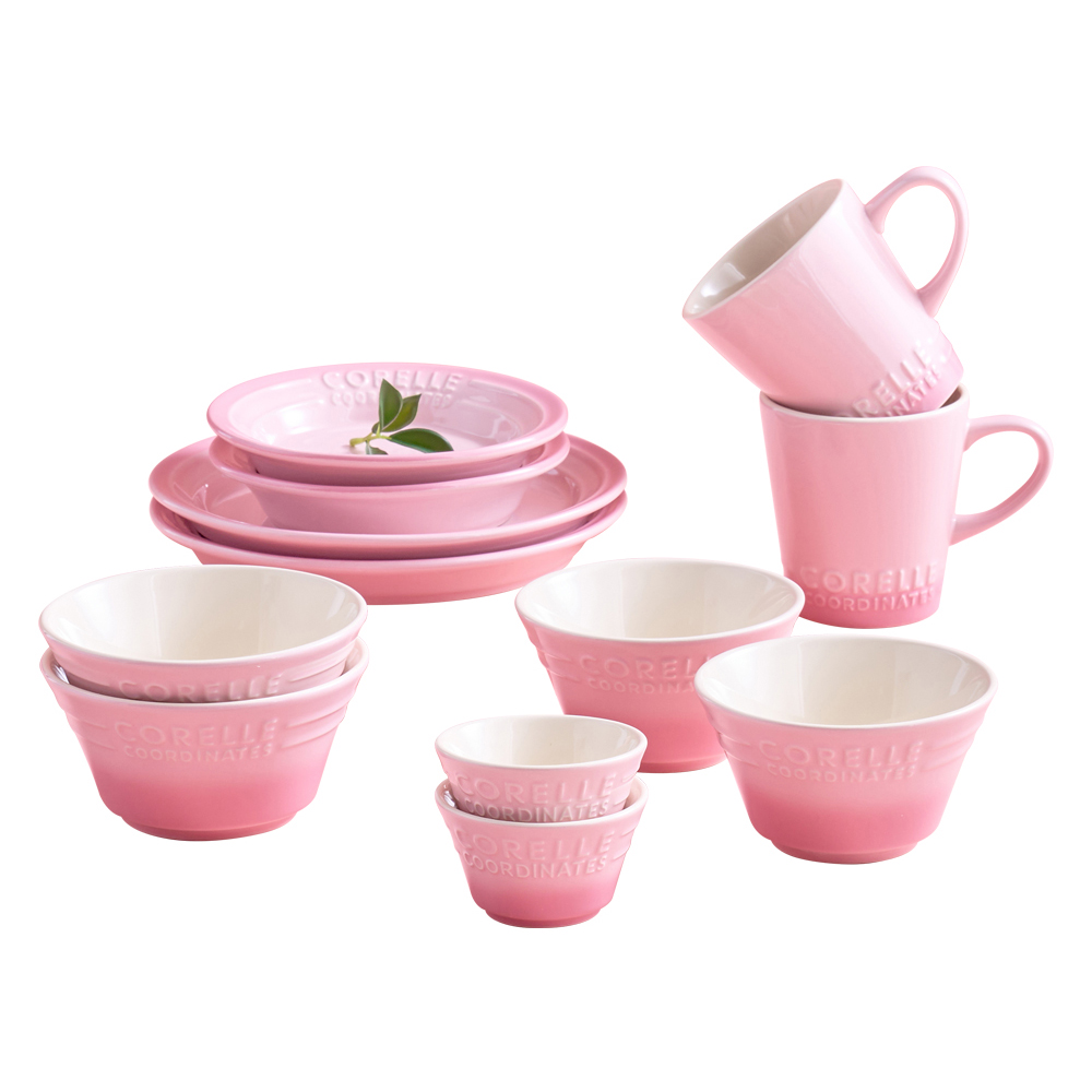 코렐코디네이츠 브리즈스톤 식기세트 12p, Pink, 1세트 109,530원
