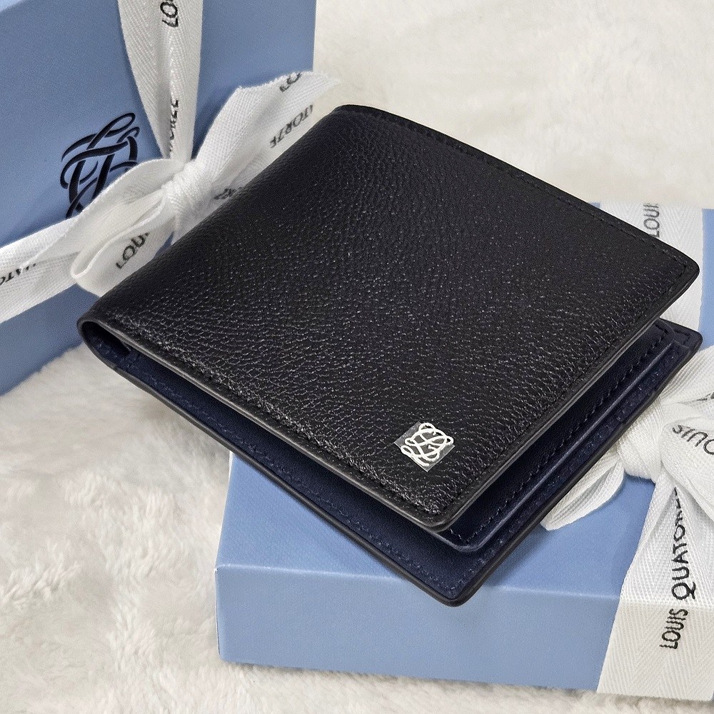 백화점 정품 루이까또즈 블랙 네이비 투톤 스티치 포인트 남성 반지갑 (선물포장) 64,900원