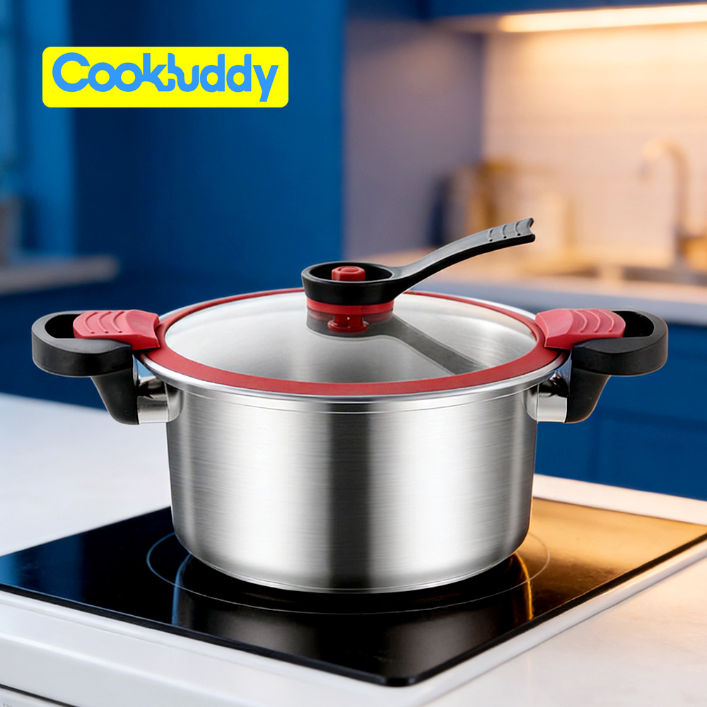 CookBuddy 304 스텐 저압냄비 압력밥솥 인덕션 3-4인용 압력솥, 1개, 은, 3.5L 25,800원