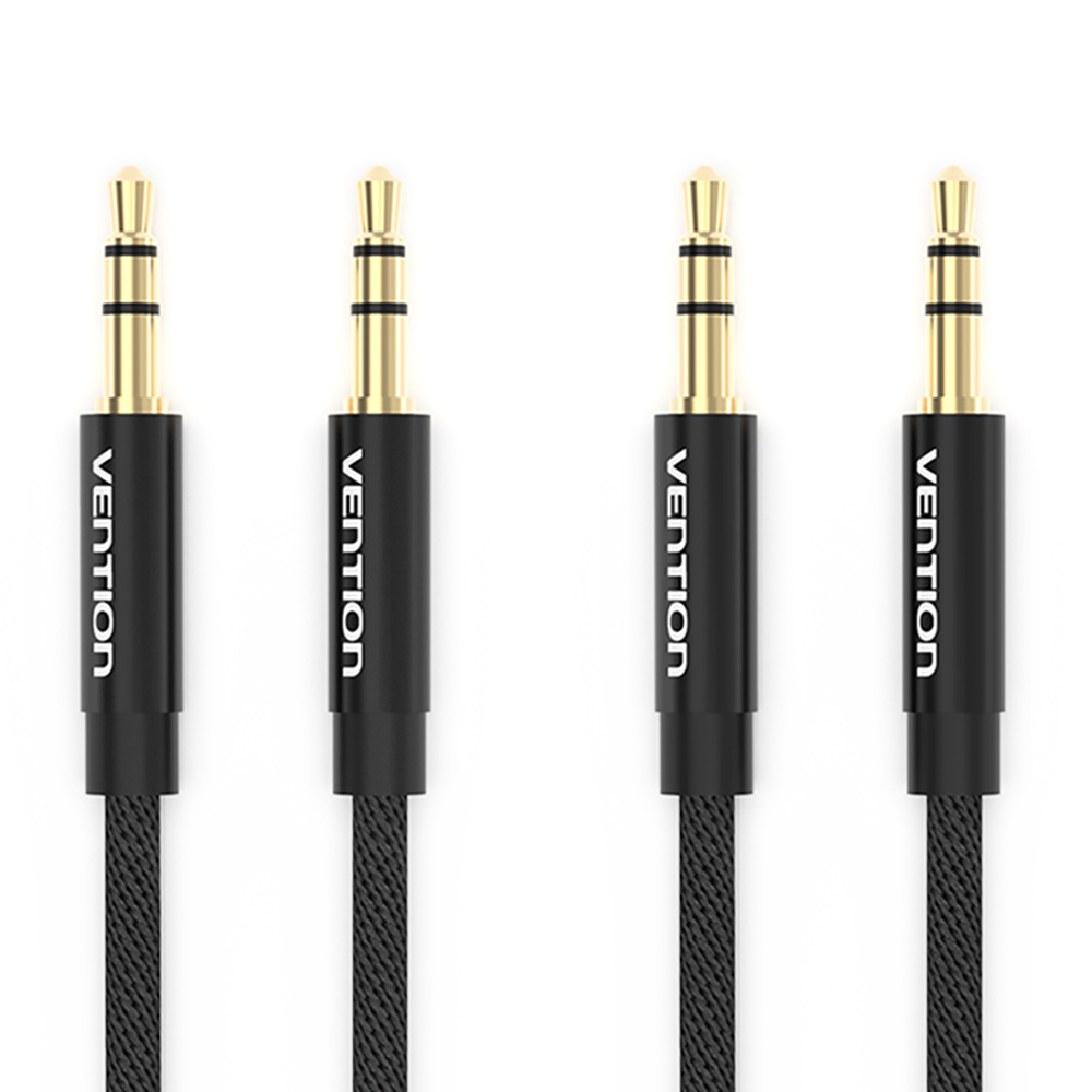 벤션 골드블랙 3.5mm AUX 케이블 1m 직조재킷 2p, 단일 상품, 혼합 색상 10,800원