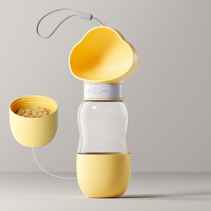 마더라이크 반려동물 투인원 클라우드 휴대용 물병 7205, 7205 반려동물 휴대용 물병_옐로우 9,900원