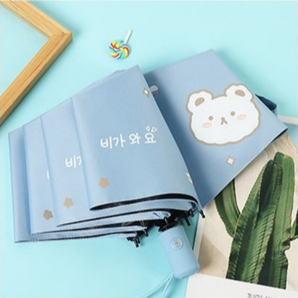 몰랑이 마켓 귀여운 곰돌이 3단 자동 우산 13,000원