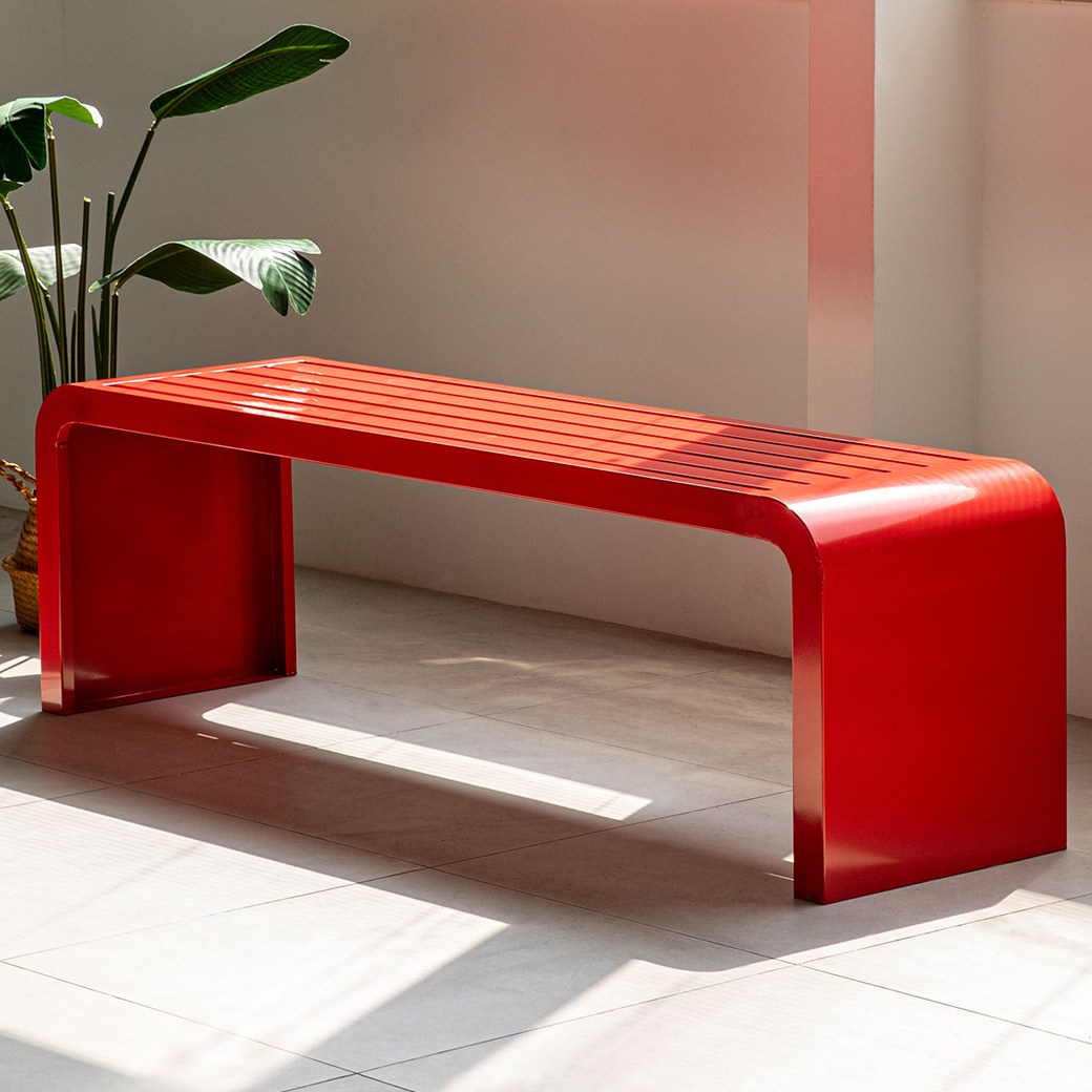 [당일출고] 비비드 야외벤치 철제벤치 카페 테라스 포토존 대기 벤치의자 공원벤치 웨이팅벤치 68,900원