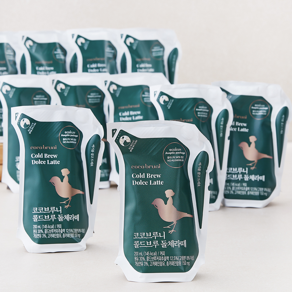 [로켓프레시] 코코브루니 콜드브루 돌체라떼, 12입, 200ml 16,500원