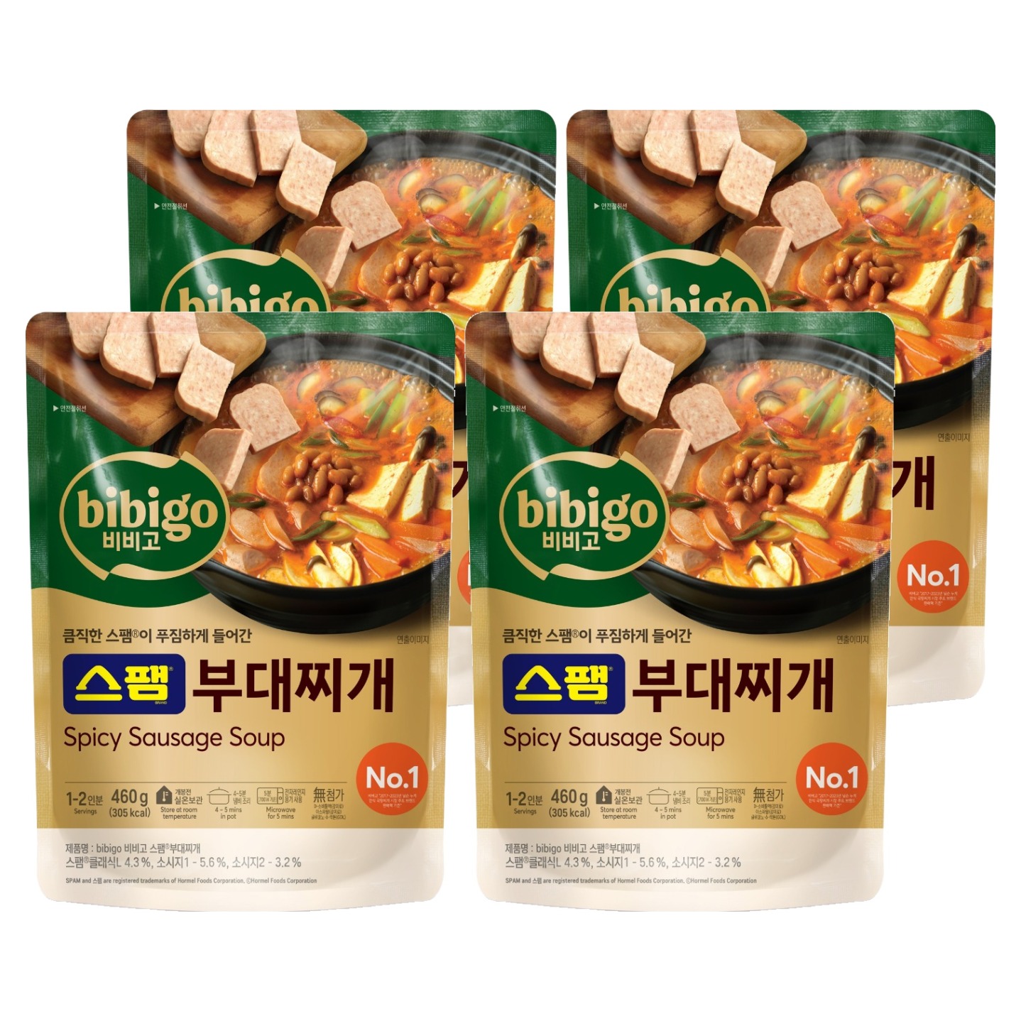 비비고 스팸 부대찌개, 460g, 4개 21,230원