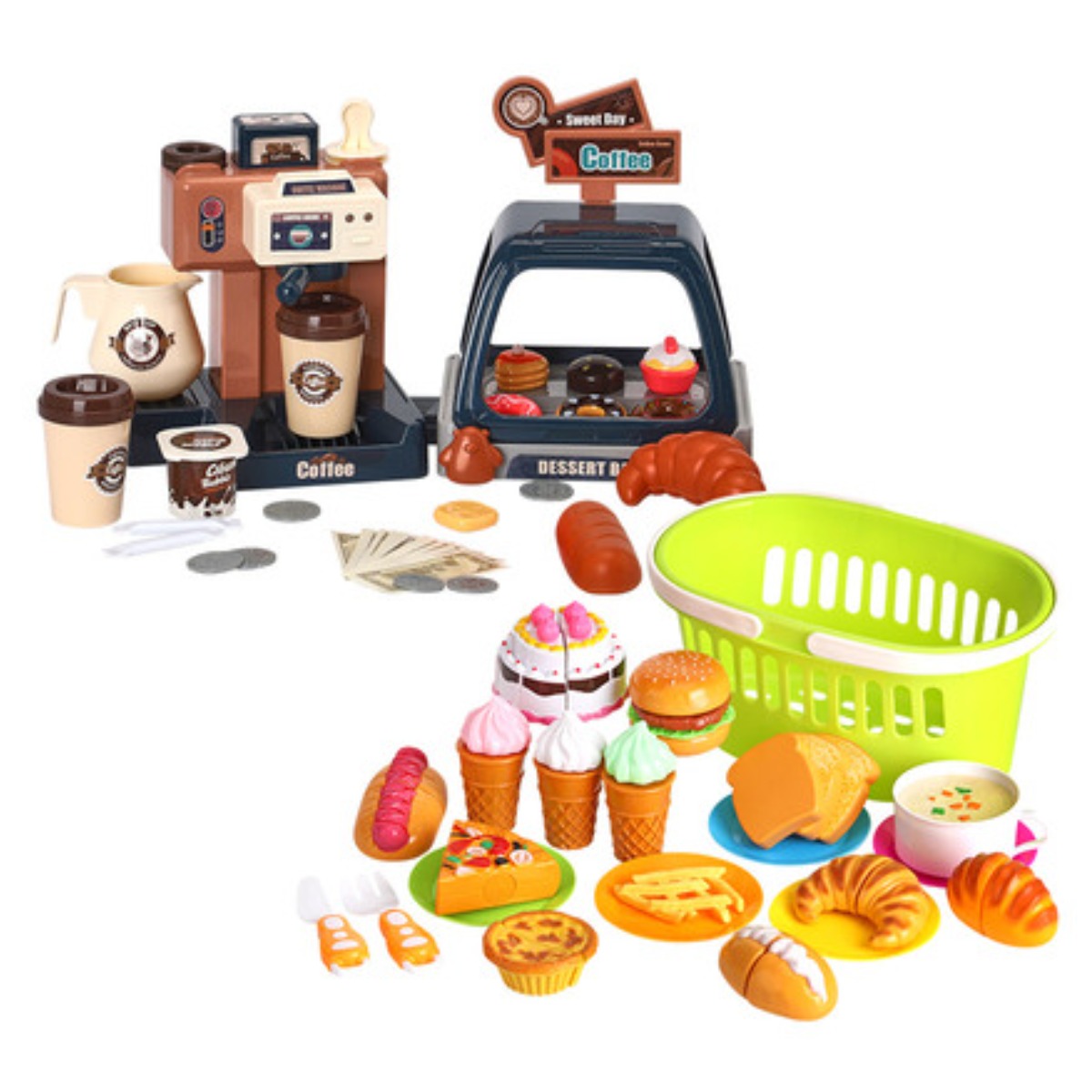 [캐스B] 플레이 마이홈카페놀이 2종세트(1484set) 스윗홈카페+해피베이커리 소꿉놀이, 1개 59,200원