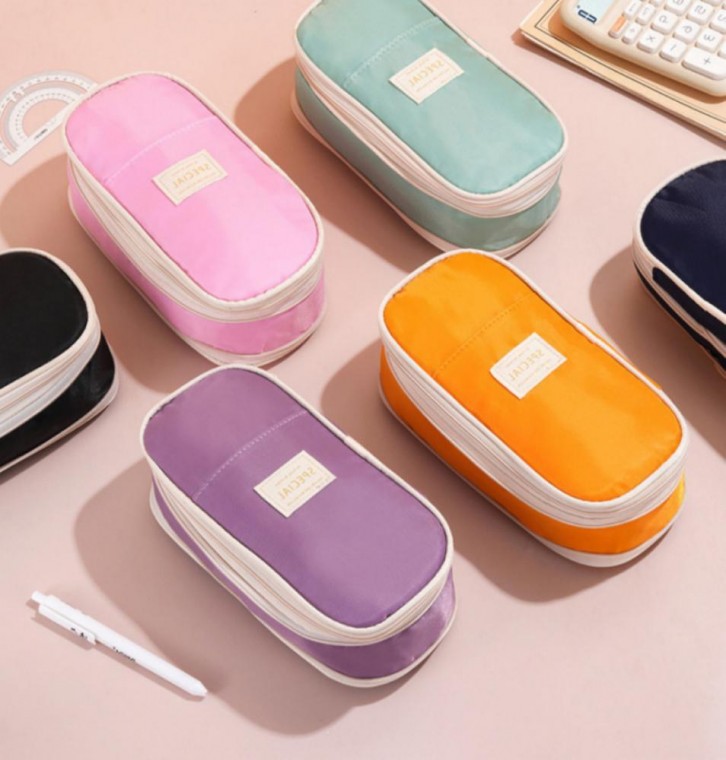 부피 대용량 확장 파우치 지퍼 펜슬 준비물 캔버스 필통 신학기 입학선물 연필 18,840원