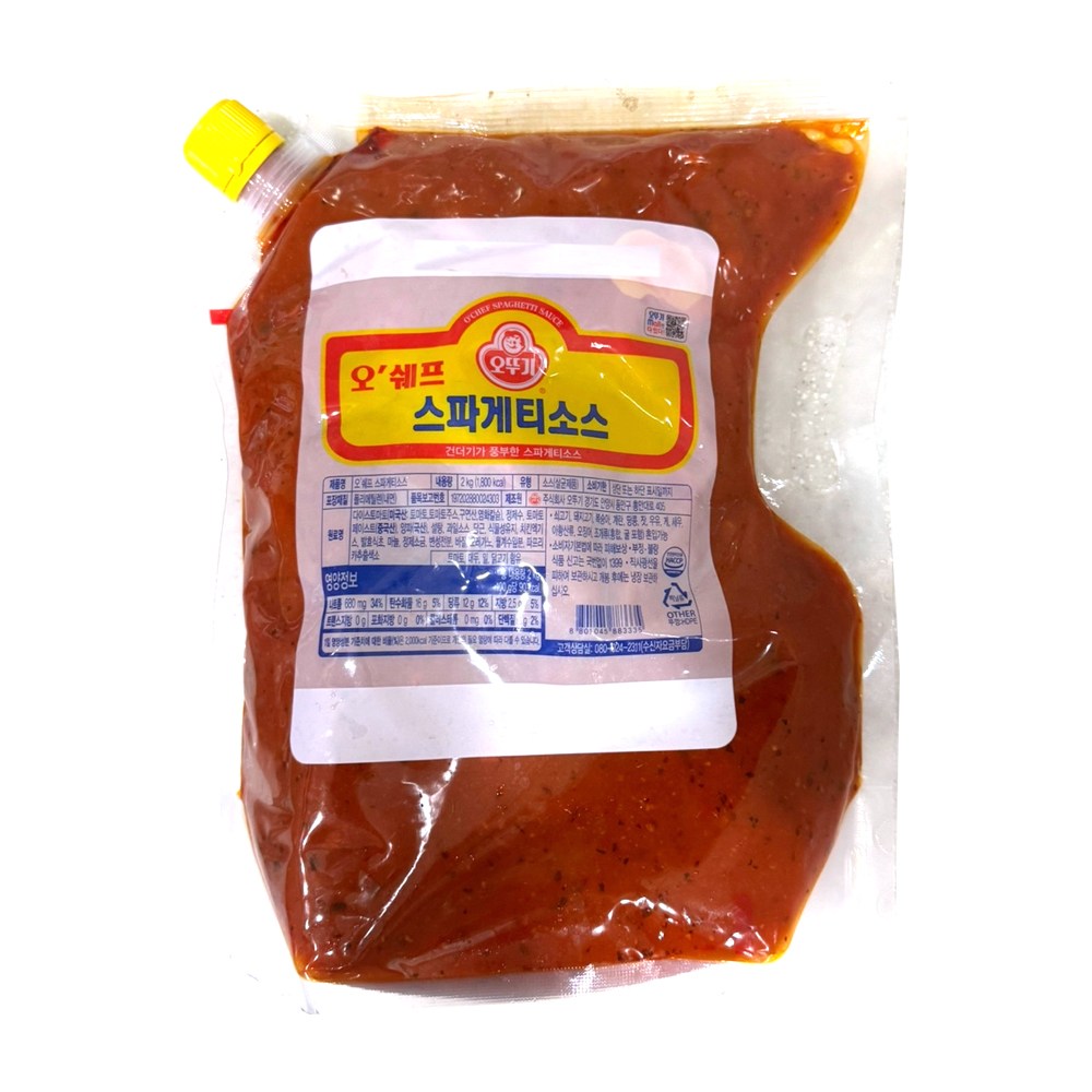 오뚜기 오쉐프 스파게티소스2kg 9,270원