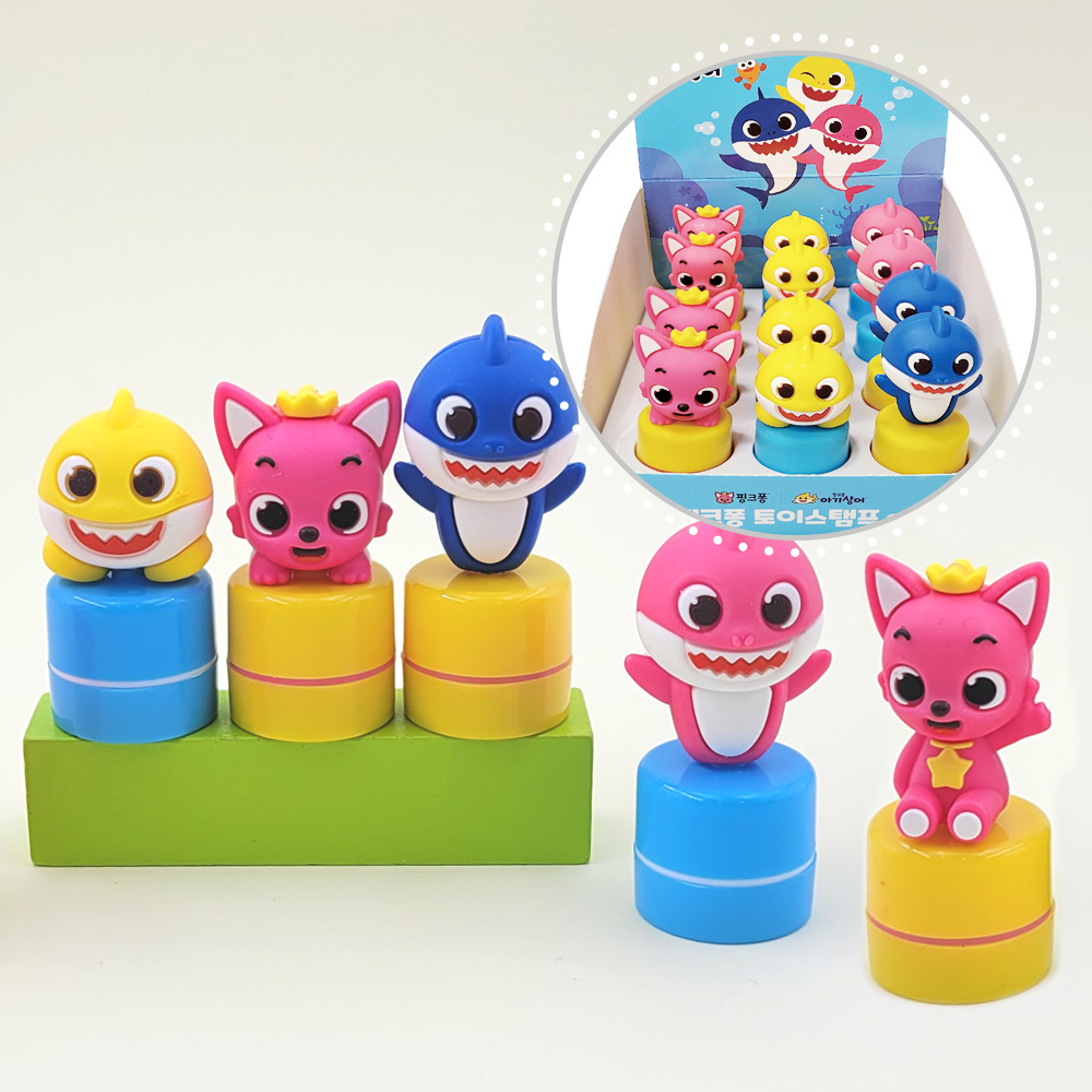 핑크퐁 아기상어 피규어 스탬프 12개입 참잘했어요 캐릭터 칭찬도장 어린이 선물 토이 인형 51,600원