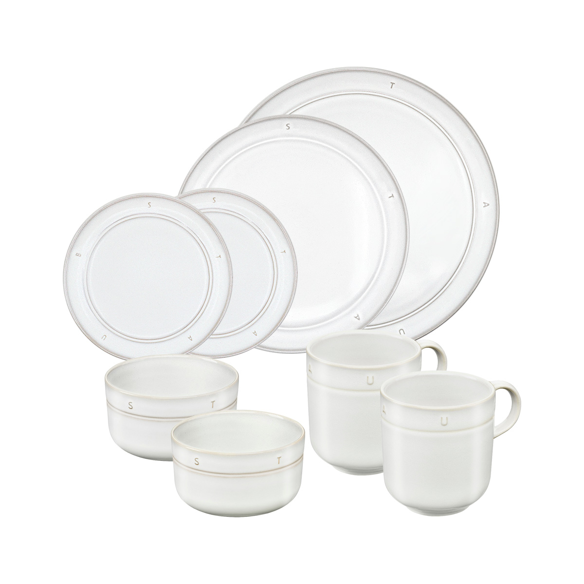 [스타우브] 부쏠 스톤웨어 8p 세트 화이트 226,000원