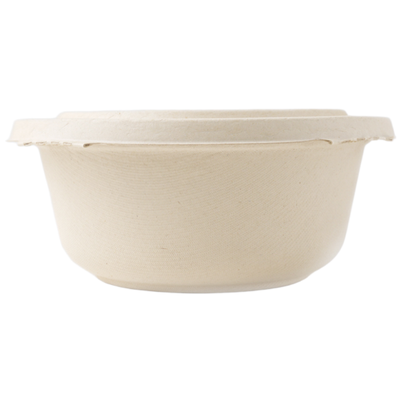 아이엠그리너 생분해 밀짚 원형 펄프 용기 + 뚜껑 세트 1000ml, 1개, 50세트 18,700원