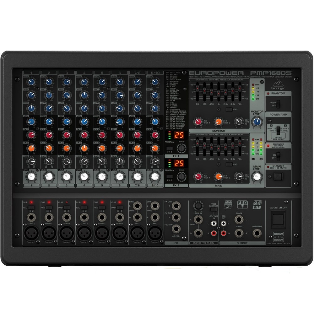 BEHRINGER PMP1680S / 파워드 믹서 / 10채널 / 1600W / 앰프내장 / PMP 1680S / 베링거 / 행사용 /PMP 1680 752,870원