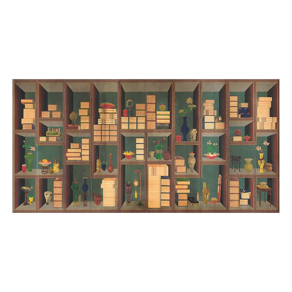 책가도 그림 학문 조선 민화 동양화 한국화 캔버스 액자, 02 전이형록필 책가도 145,500원