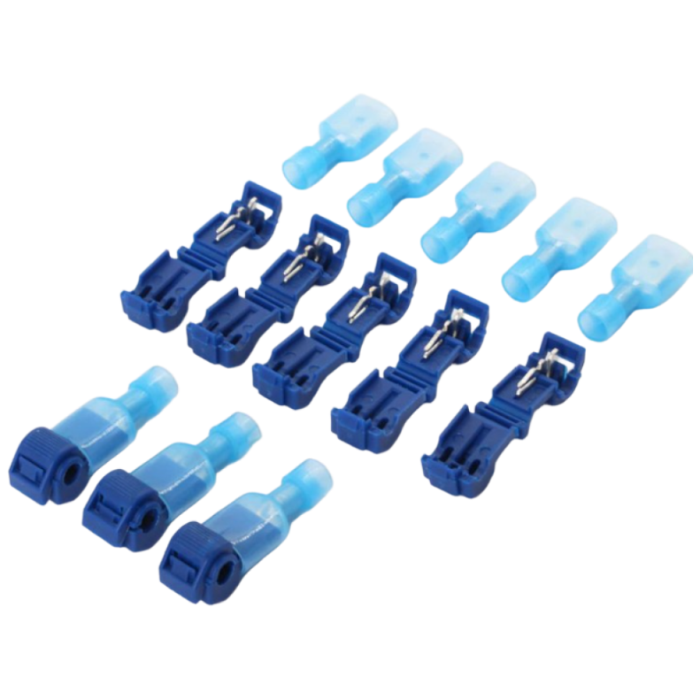 뭉구카 무탈피 T자형 케이블 전기커넥터 10EA 넙적단자 배선조인트 터미널 와이어 크림프 1,300원