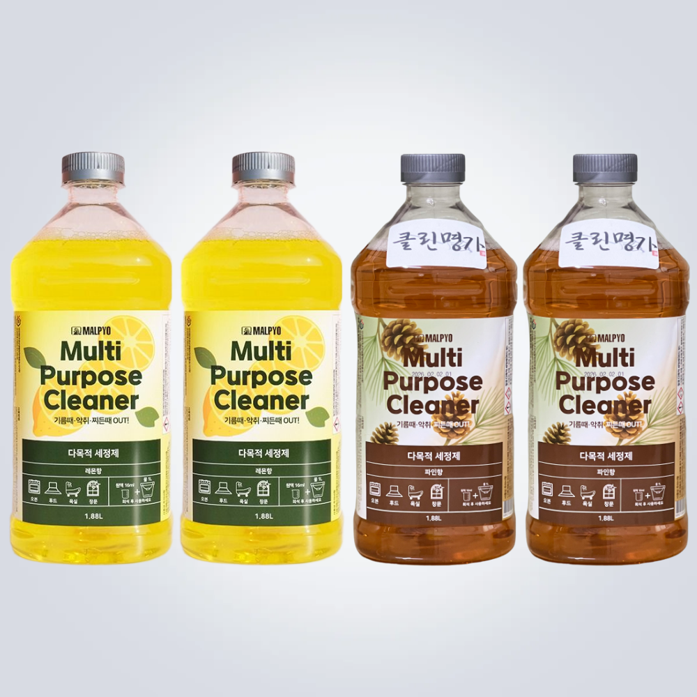 말표 다목적 세정제 레몬향2개+파인향2개 1.88L 애견 동물 화장실 악취 냄새제거 탈취 파인솔, 1개 60,000원