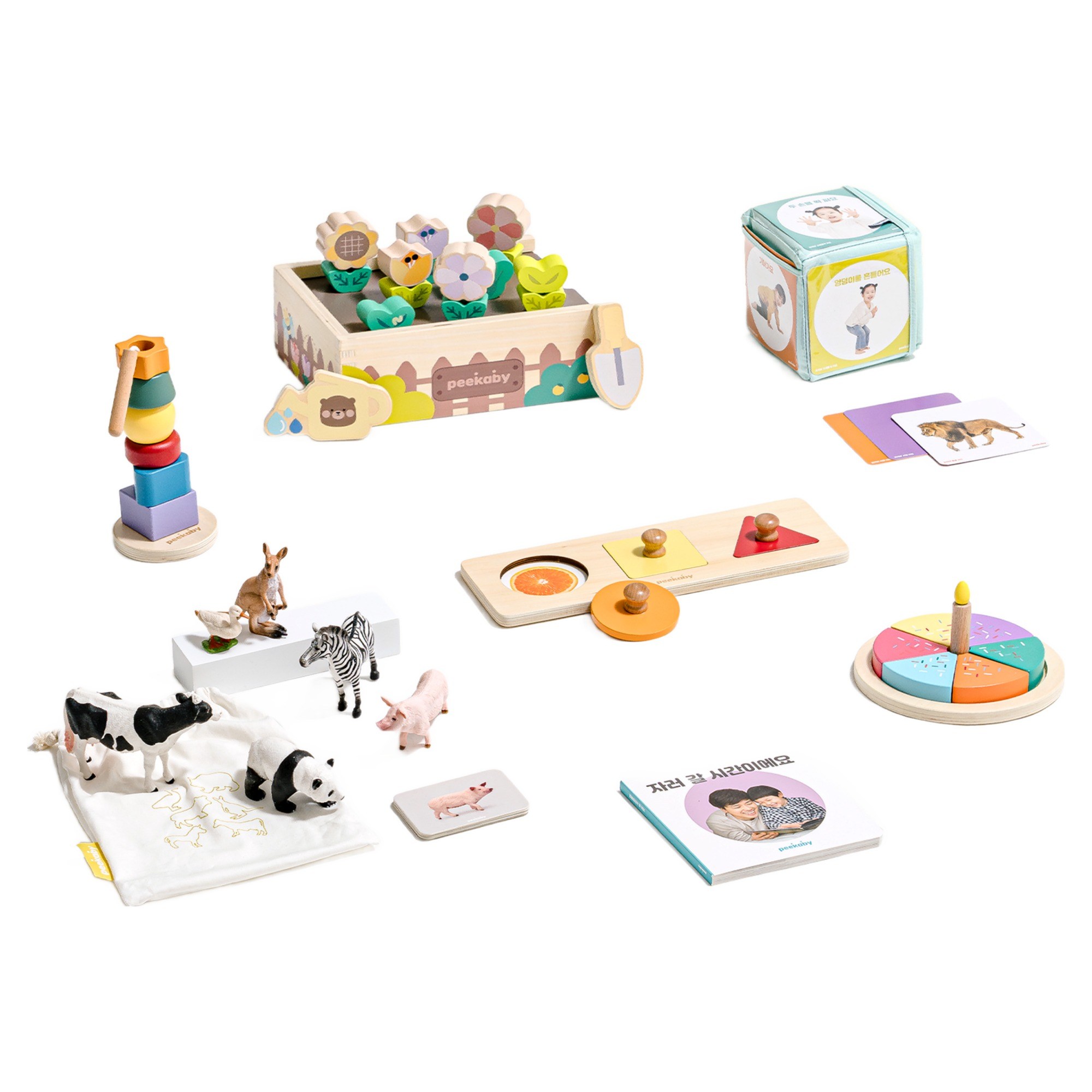 피카비 플레이키트 Growth 2 (16-18개월) 몬테소리교구 돌아기장난감, 7개, 원목 139,000원