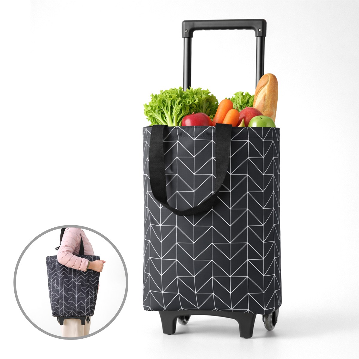 ROYAI ONE 휴대용 방수 장바구니 접이식 장바구니카트 10,900원