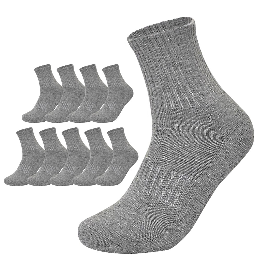 프레리 10족 이중바닥 중목 스포츠양말, 그레이 19,900원