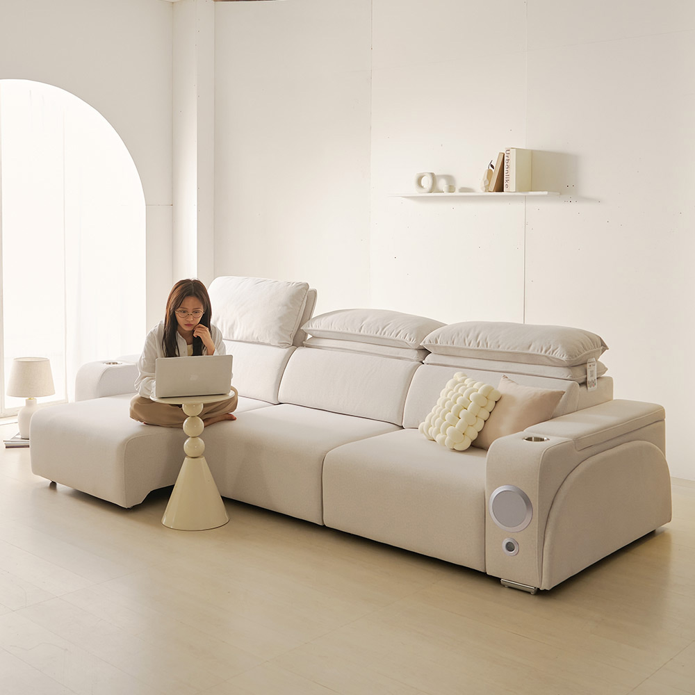 제이픽스 테티스 이지클린 패브릭 무빙 슬라이딩 리클라이너 4인 스피커 슬라이드 모션 소파 1,330,000원