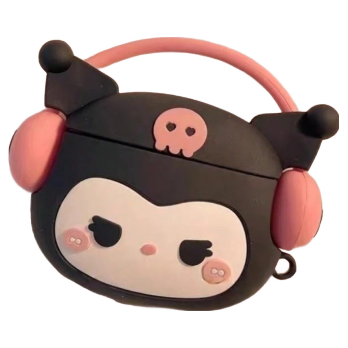 헤드셋을 낀 산리오 실리콘 에어팟 케이스, 쿠로미, 에어팟 프로/프로2 12,900원