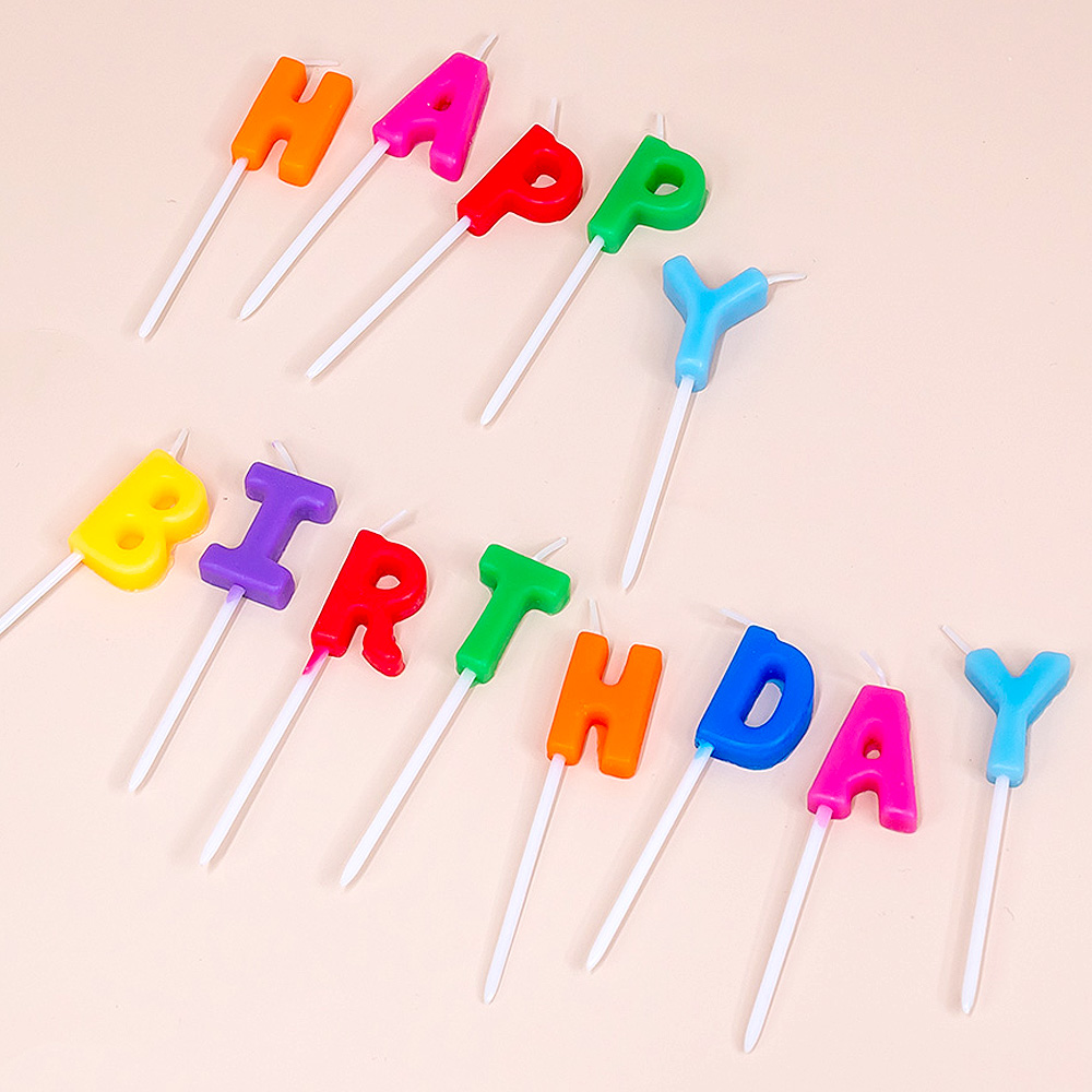제이팩토리 파티 케이크 해피벌스데이 생일초 세트 3,800원