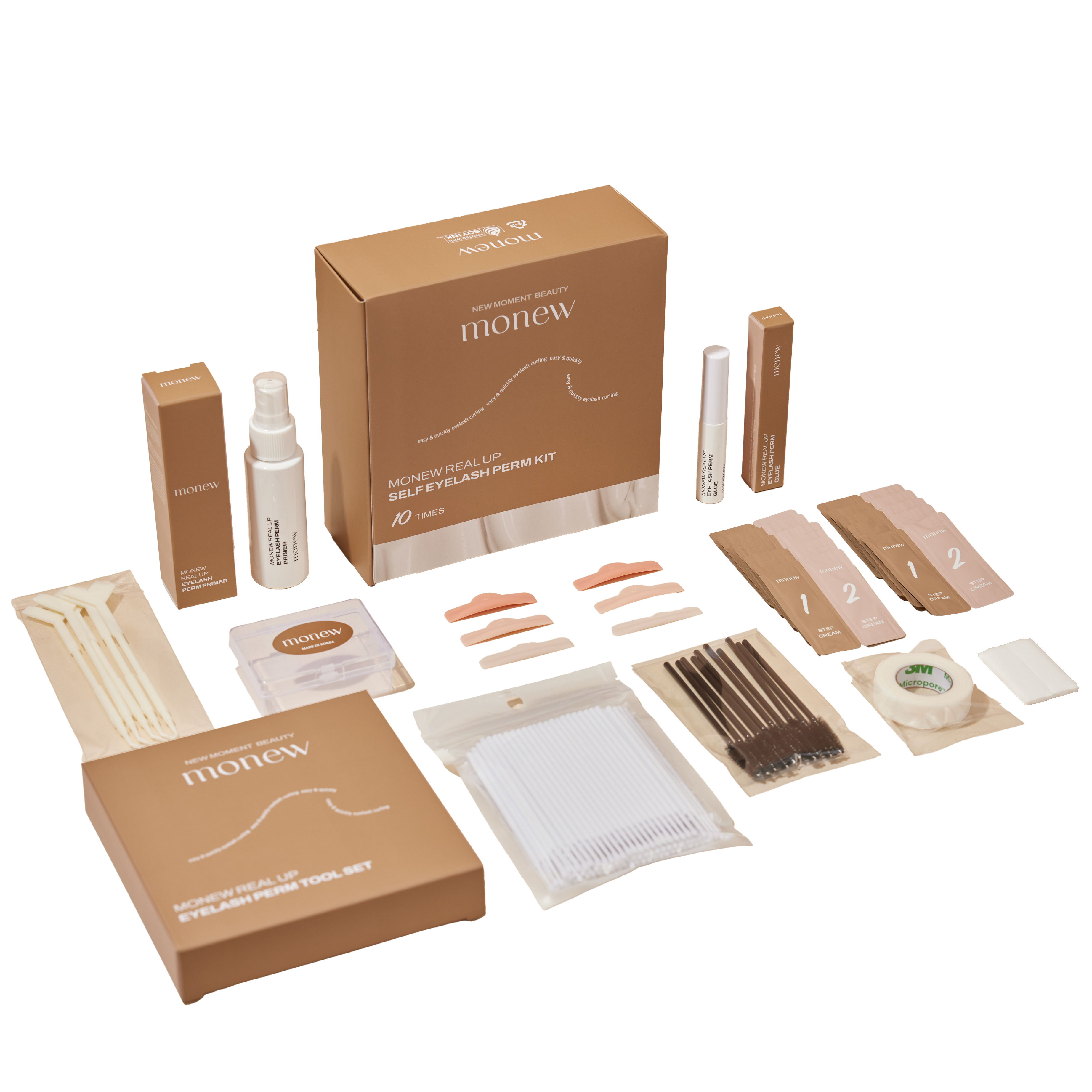 모뉴 리얼업 셀프 속눈썹펌 키트 10회분 세트, 1세트, 기본 45,800원