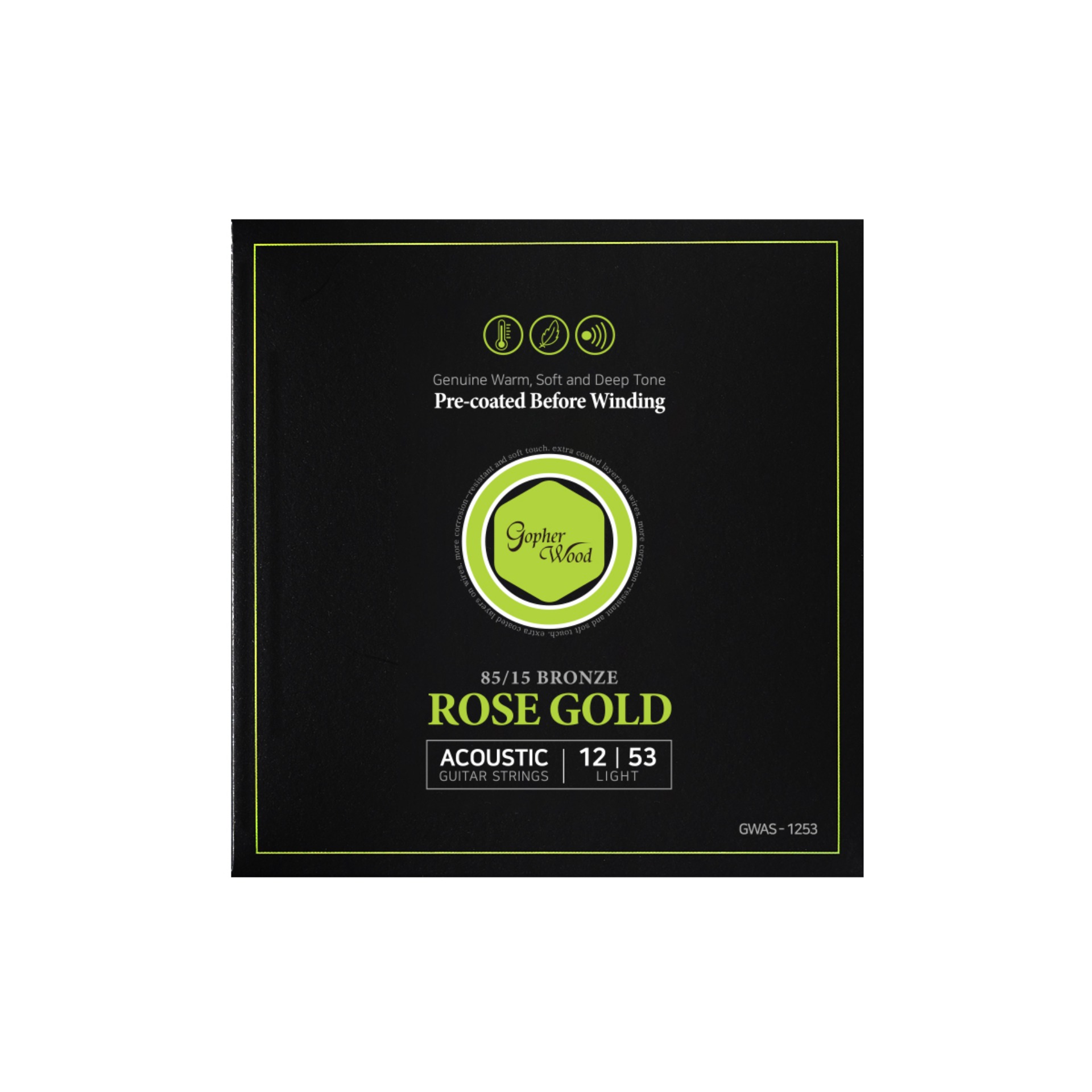 [Gopherwood] 고퍼우드 국산 어쿠스틱 기타 스트링 / RoseGold 로즈골드 어쿠스틱기타 코팅현 9,000원