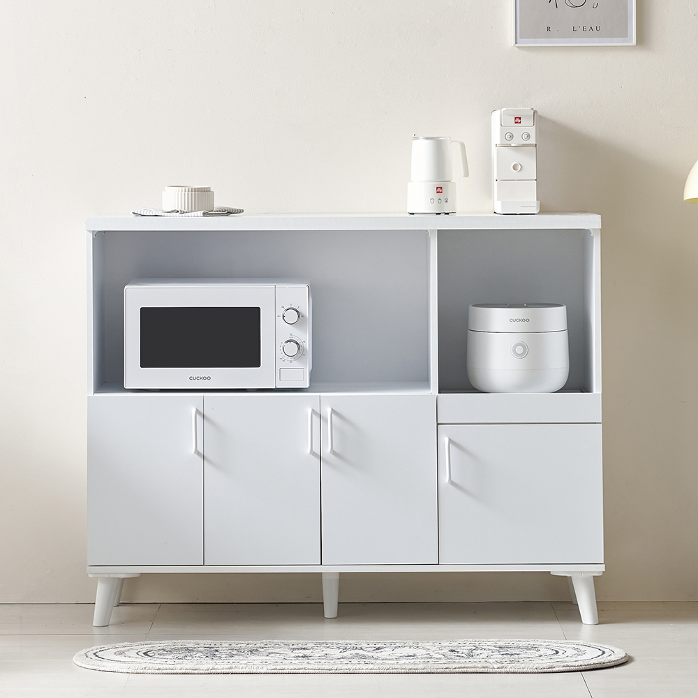 파로마 LPM 1200 와이드 멀티 주방 수납장 렌지대 방문설치, 화이트, 2단 168,000원