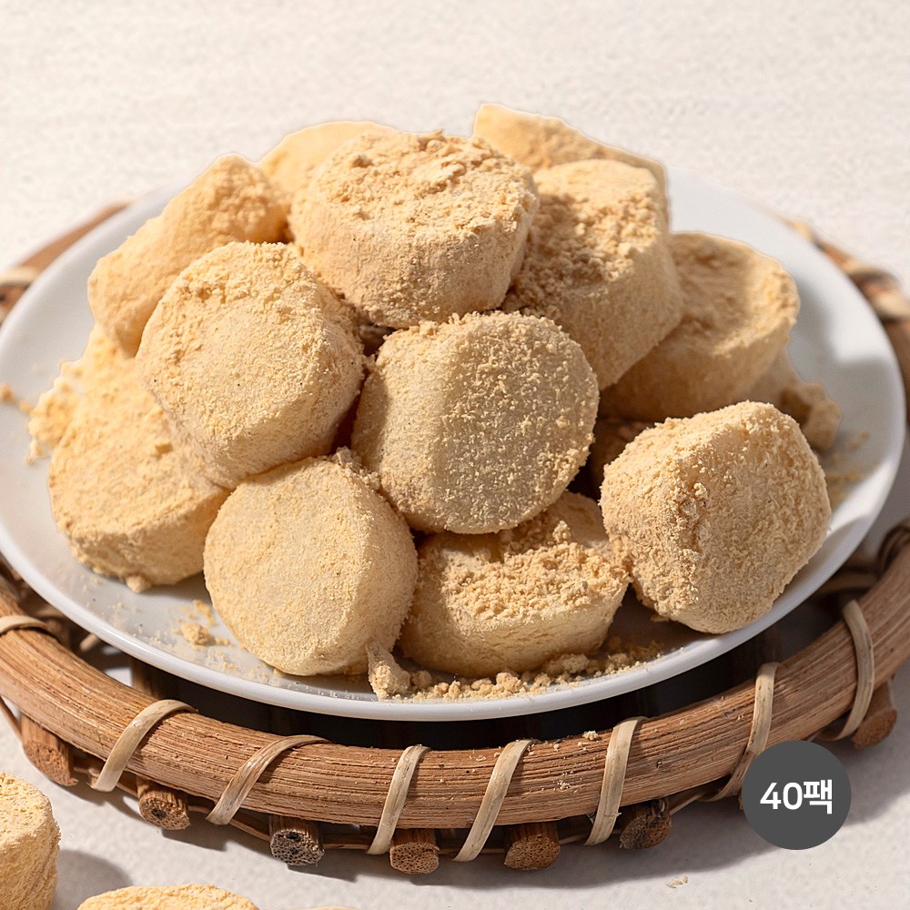 무궁화푸드 구슬 인절미 160g 국산찹쌀 빙수떡 콩고물 아이들간식, 40개, 160g 110,850원