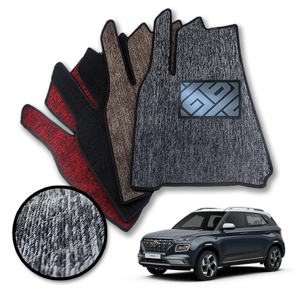 RV MOTORS 뉴코일 슬림 실리콘발판 카매트 베뉴 1열2열 세트, 그레이, 66 베뉴 79,000원